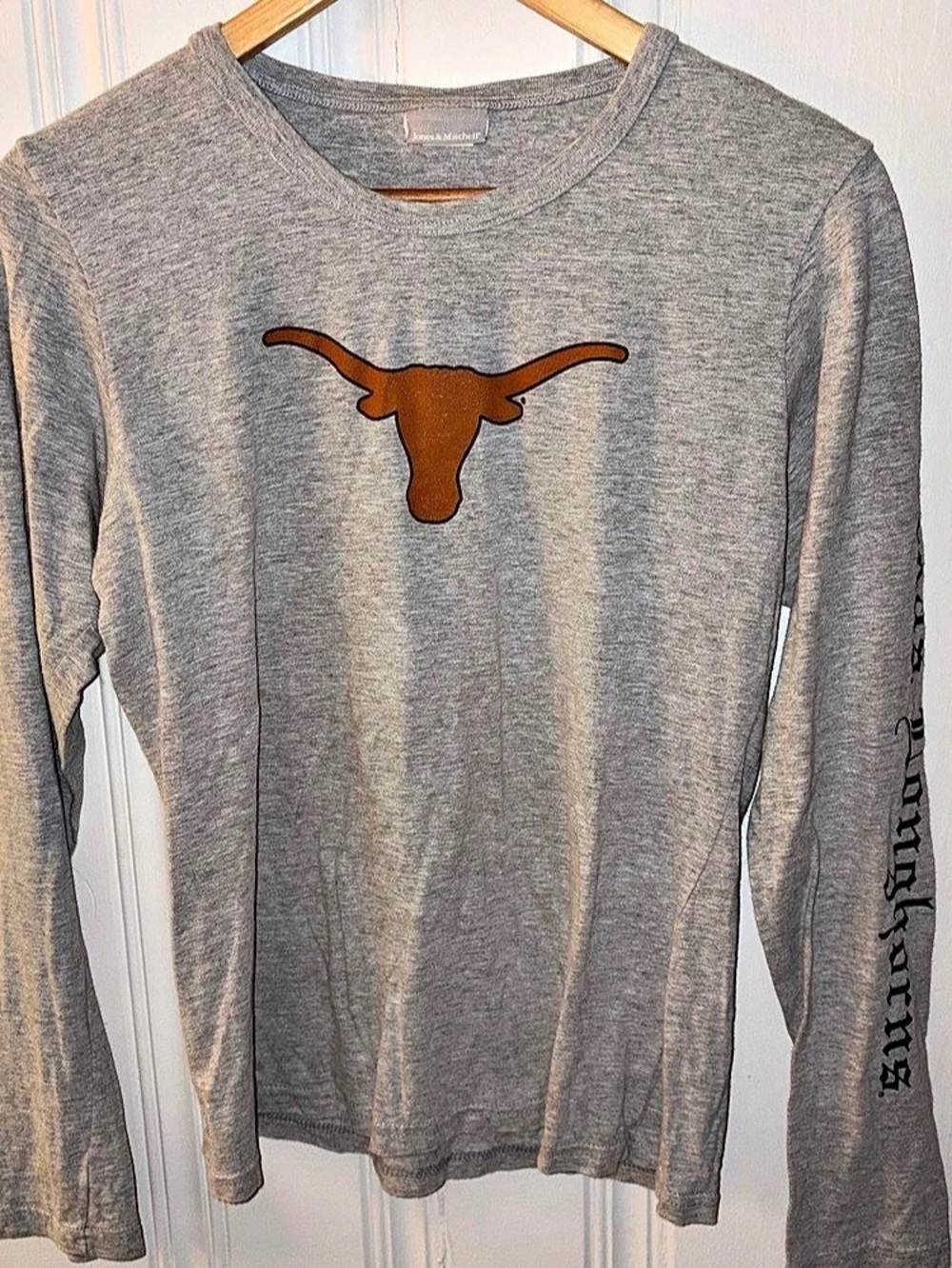 Texas Longhorns graphic long-sleeve tee Gray Longhorn Long Sleeve Tee